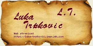Luka Trpković vizit kartica